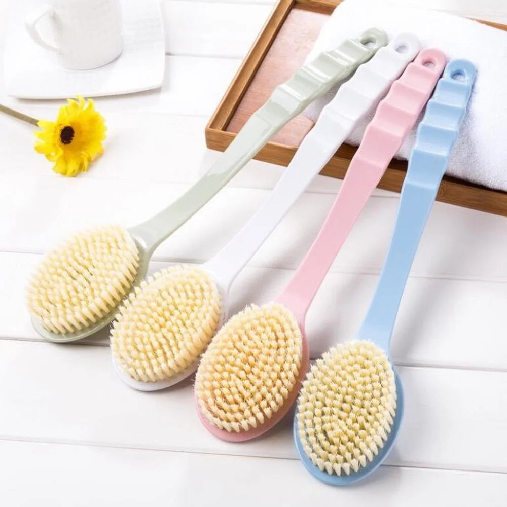 Long Handle Bath Brush | Soft Body Scrubber & Exfoliator Bath Scrub Brush QXL