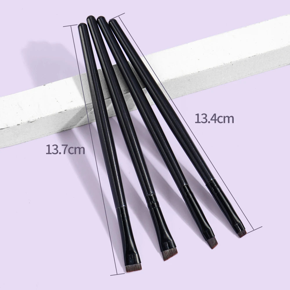 MAANGE 4-Piece Angled Eyebrow & Eyeliner Brush Set Eye Makeup Brush Set QXL