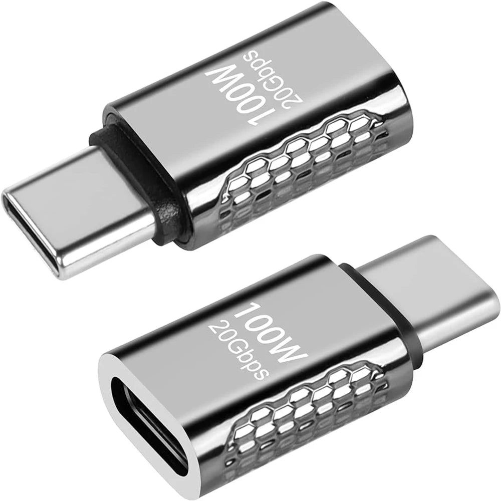 100W USB-C 90° Adapter | 20Gbps PD Fast Charging & OTG USB-C Adapter QXL