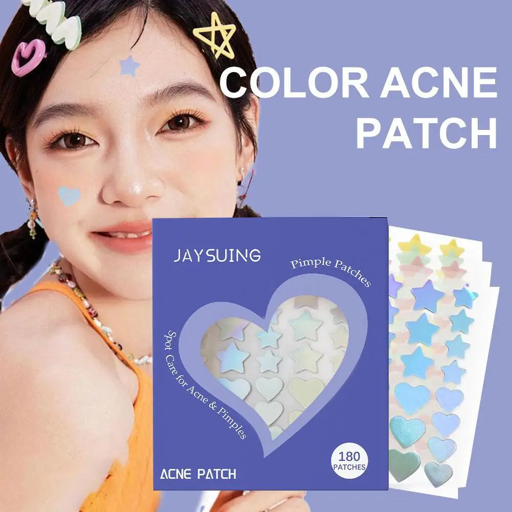180-Pack Colorful Pimple Patches | Star & Heart Spot Stickers Pimple Patches QXL