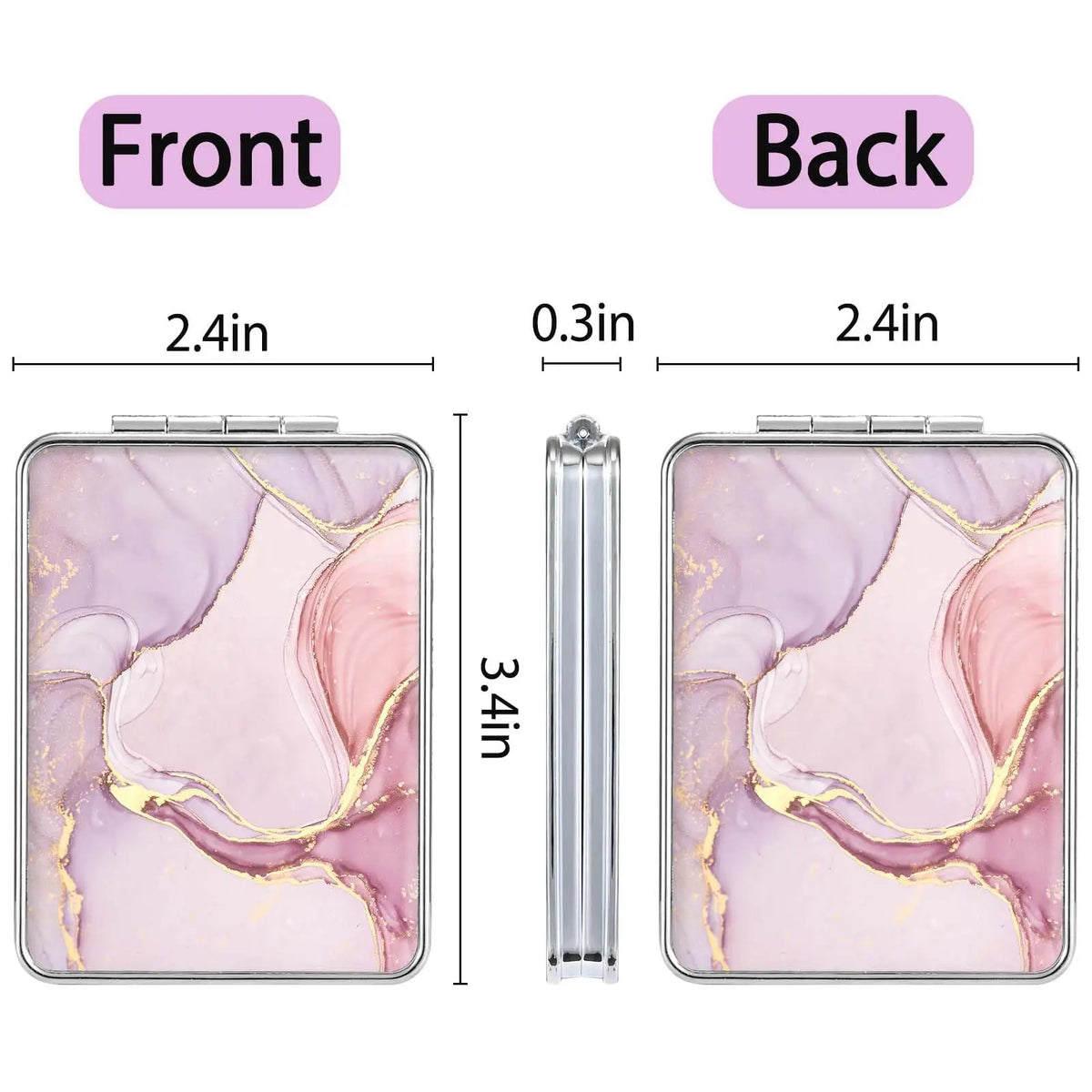 Double-Sided Magnifying Pocket Mirror | Compact Travel Mirror Compact Makeup Mirror QXL