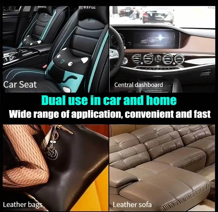 Car Leather Care Mink Oil: All-in-One Cleaner & Protector for Interior (Seats/Dash), Colorless, Odorless, Safe for All Leather QXL