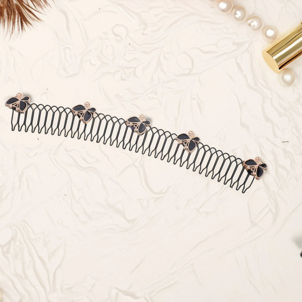 Butterfly Pearl Invisible Hair Comb Clip | Updo & Flyaway Fix Invisible Hair Clip QXL