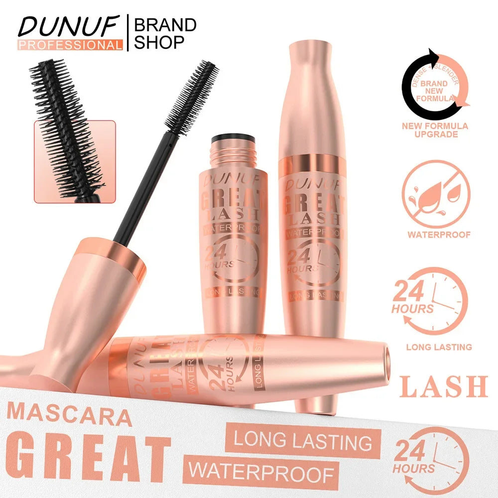 DUNUF 24H Waterproof Mascara | Volumizing & Lengthening Waterproof Mascara QXL