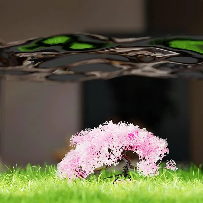 Artificial Cherry Blossom Tree Fish Tank Decoration Aquarium Decoration QXL