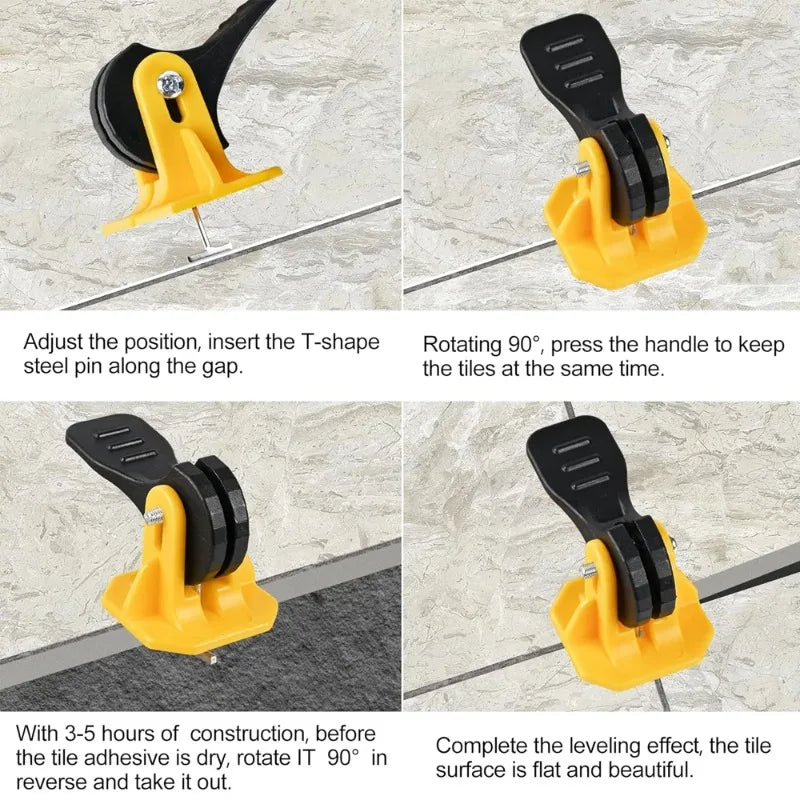 50-Pack Reusable Tile Leveling System Clips & Adjuster Kit Tile Leveling Kit QXL