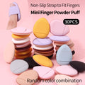 30-Pack Mini Finger Powder Puffs | Non-Slip Makeup Sponge Set Makeup Sponge Puffs QXL 30PCS