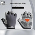 Fingerless Cycling Gloves – Anti-Slip Breathable Bike Gloves Fingerless Cycling Gloves QXL XL Gen2 Gray