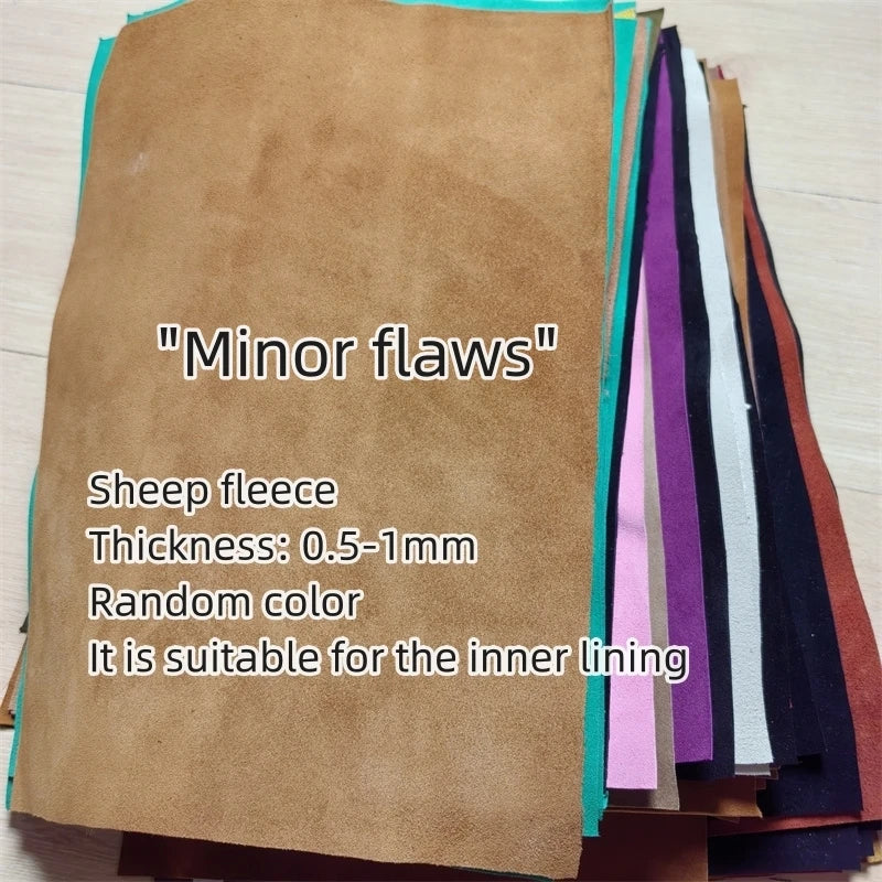 Top-Grain Sheepskin Leather Fabric 0.5–1mm DIY Lining Leather Craft Fabric QXL