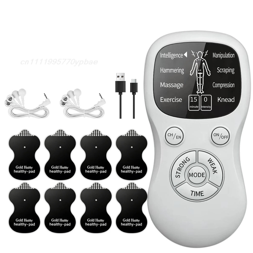 EMS & TENS Muscle Stimulator | 8 Modes, 15 Intensities Muscle Stimulator QXL 1 host 8 patches