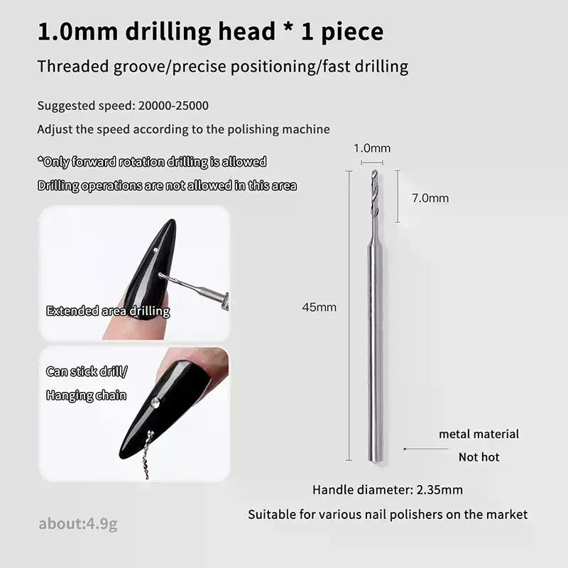 Tungsten Steel Nail Drill Pierce Bit | Jewelry Hole Punching Nail Drill Pierce Bit QXL