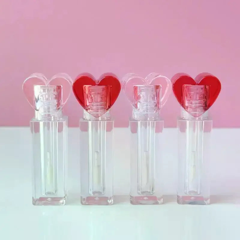 3.5ml Heart-Shaped Refillable Lip Gloss Tube | DIY Clear Container Lip Gloss Container QXL