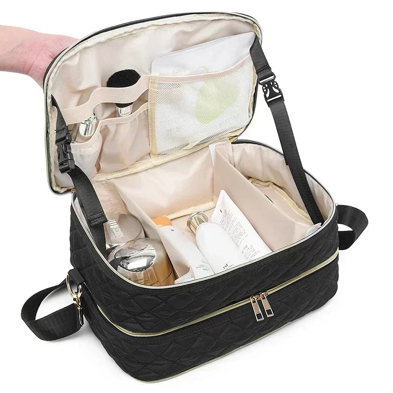 80-Bottle Nail Polish Storage Bag | 3-Layer Travel Organizer Nail Polish Storage Bag QXL