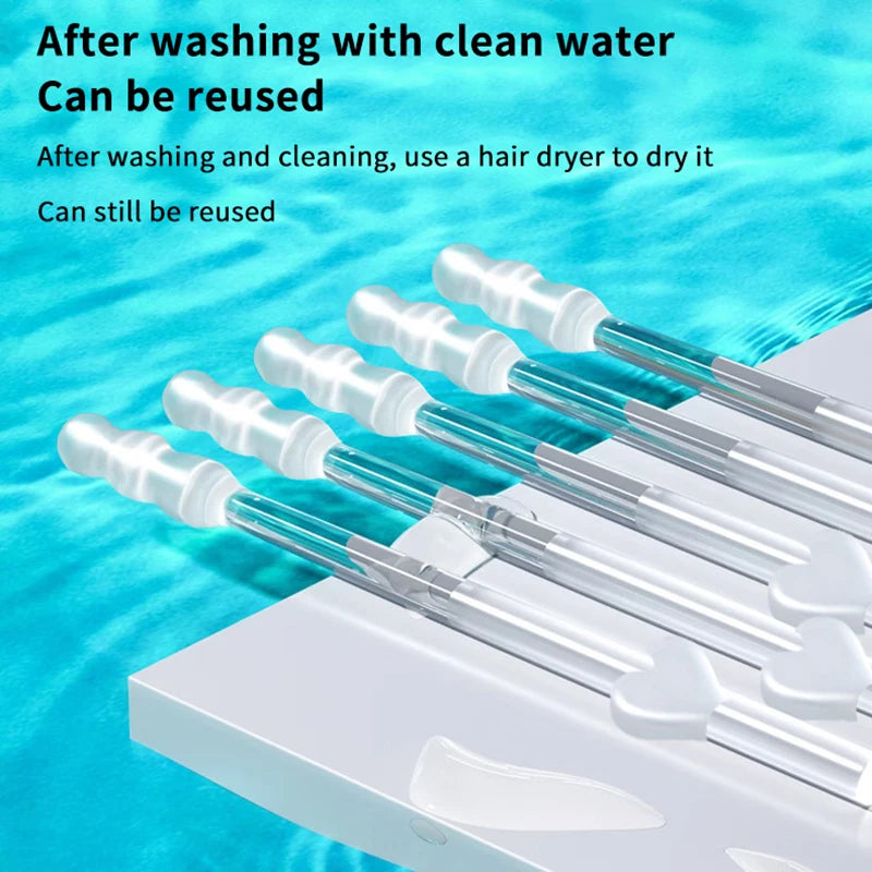 24-Pack Silicone Sticky Earwax Remover Swabs | Disposable Ear Cleaner Ear Cleaning Swabs QXL