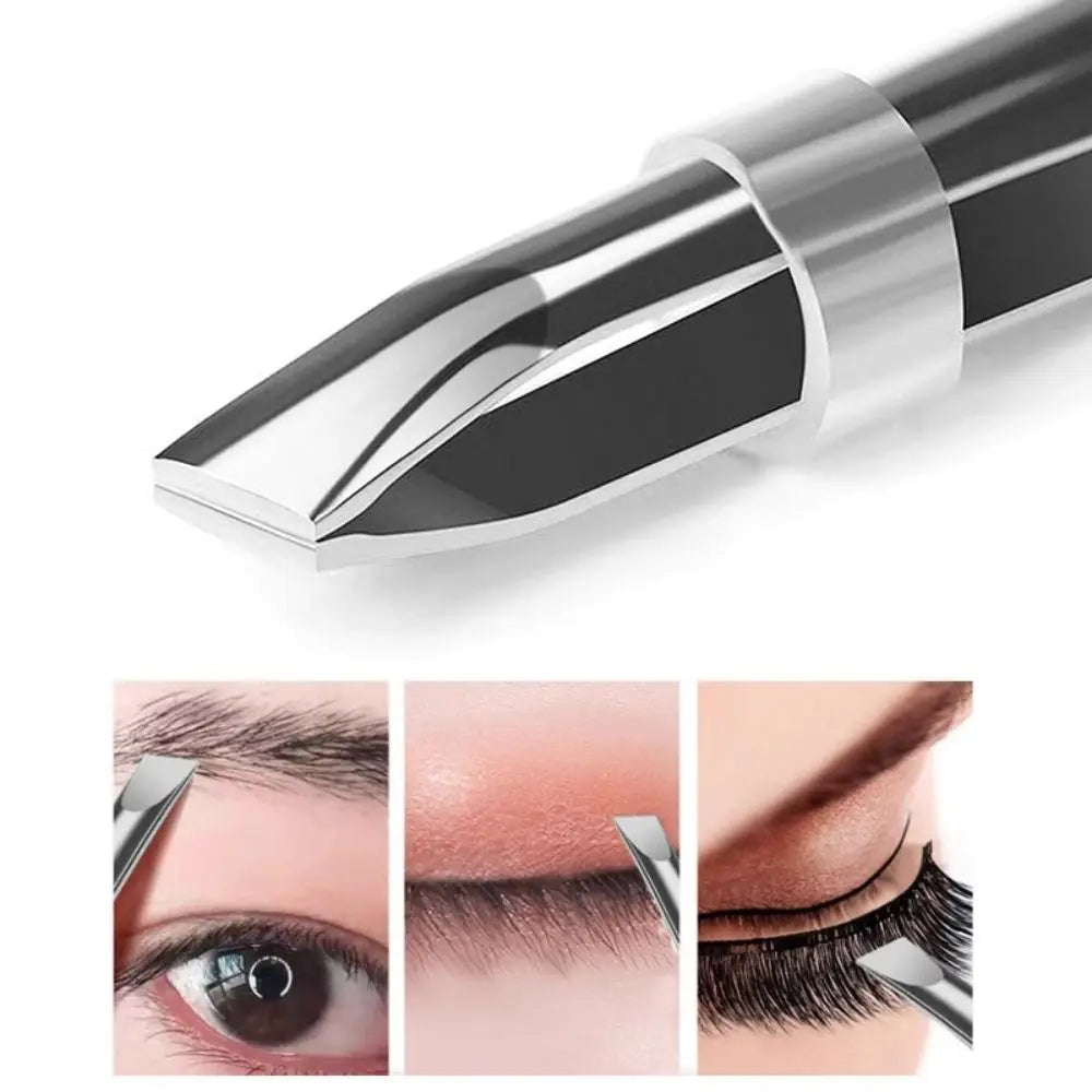 Stainless Steel Slant Tip Tweezers for Eyebrows & Lashes Precision Tweezers QXL
