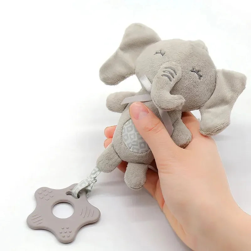 Baby Stroller Hanging Rattle Plush Toy | Bunny Teether Pendant Baby Hanging Rattle Toy QXL