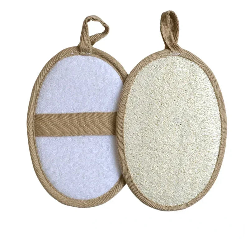 Natural Loofah Bath Scrubber | Exfoliating Body & Face Brush Loofah Bath Scrubber QXL