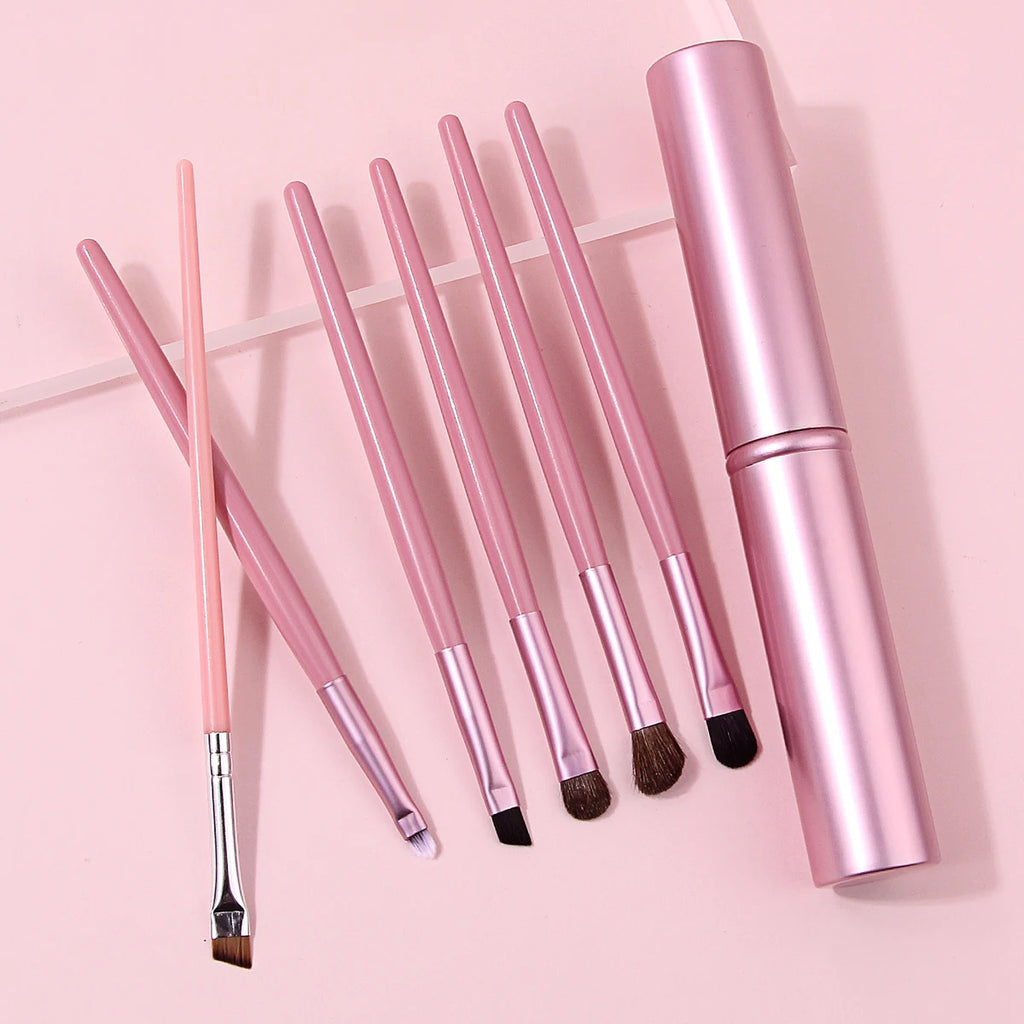 KOSSHOW 8-Pc Pink Eyeshadow Brush Set – Blending & Detail Eyeshadow Brush Set QXL
