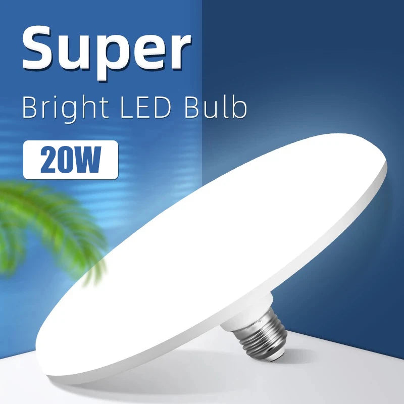 E27 LED Bulb 20W 220V UFO Super Bright White Indoor Light LED Light Bulb QXL