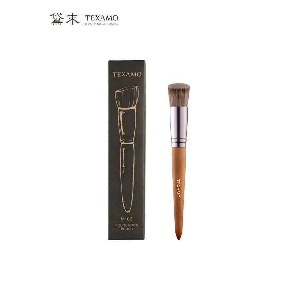 Slanted Foundation Brush | Wood Handle BB Cream Brush M03 Foundation Brush QXL Wood color foundatio
