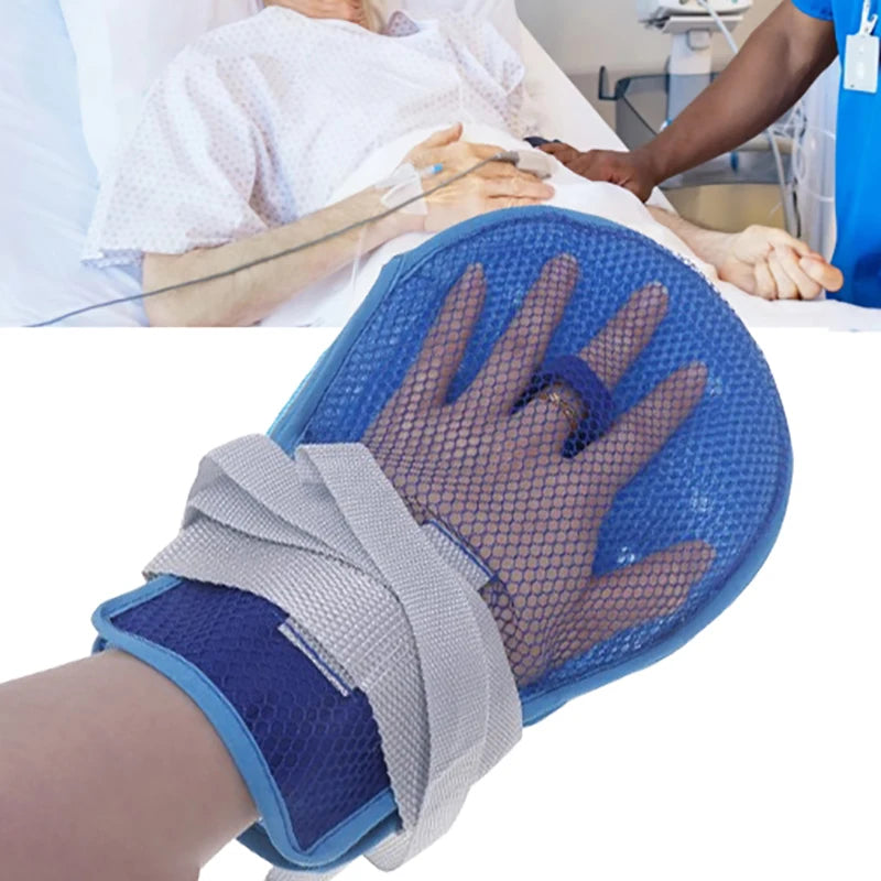 Hand Restraint Protective Glove | Anti-Scratch Caregiver Mitt Patient Restraint Glove QXL