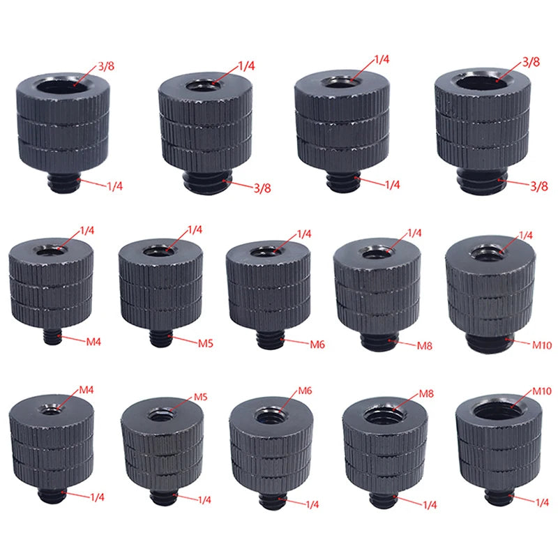 1/4" to M4–M10 Thread Screw Mount Adapter | Aluminum Alloy Thread Screw Adapter QXL