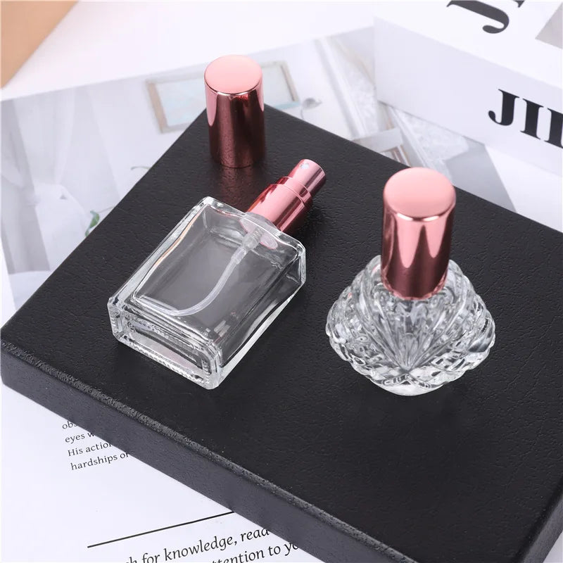 15ml Refillable Glass Perfume Atomizer Bottle | Rose Gold Cap Perfume Atomizer Bottle QXL