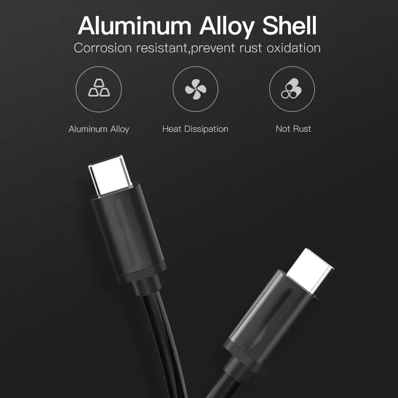 100W USB-C to USB-C Fast Charging Cable 1M/2M | PD 5A USB-C Charging Cable QXL