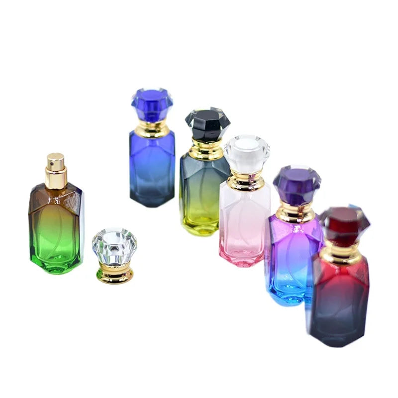 50ml Colorful Glass Perfume Atomizer | Refillable Spray Bottle Perfume Atomizer Bottle QXL
