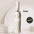 12-Rib Auto Folding UV Umbrella | Compact & Windproof Folding Umbrella QXL beige 5