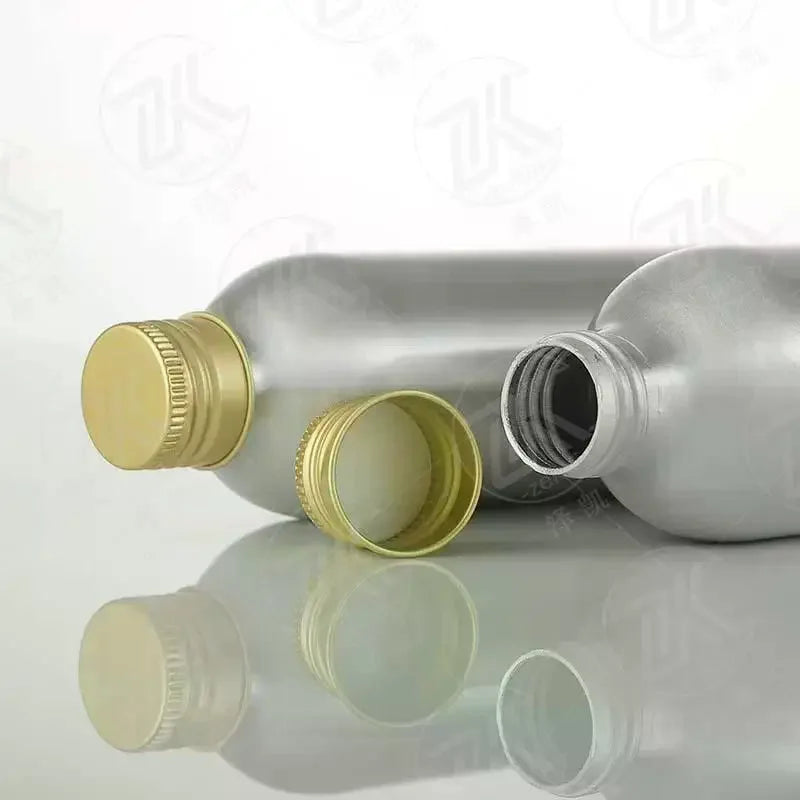 Gold Aluminum Refillable Travel Bottle 50ml–250ml Screw Cap Refillable Travel Bottle QXL