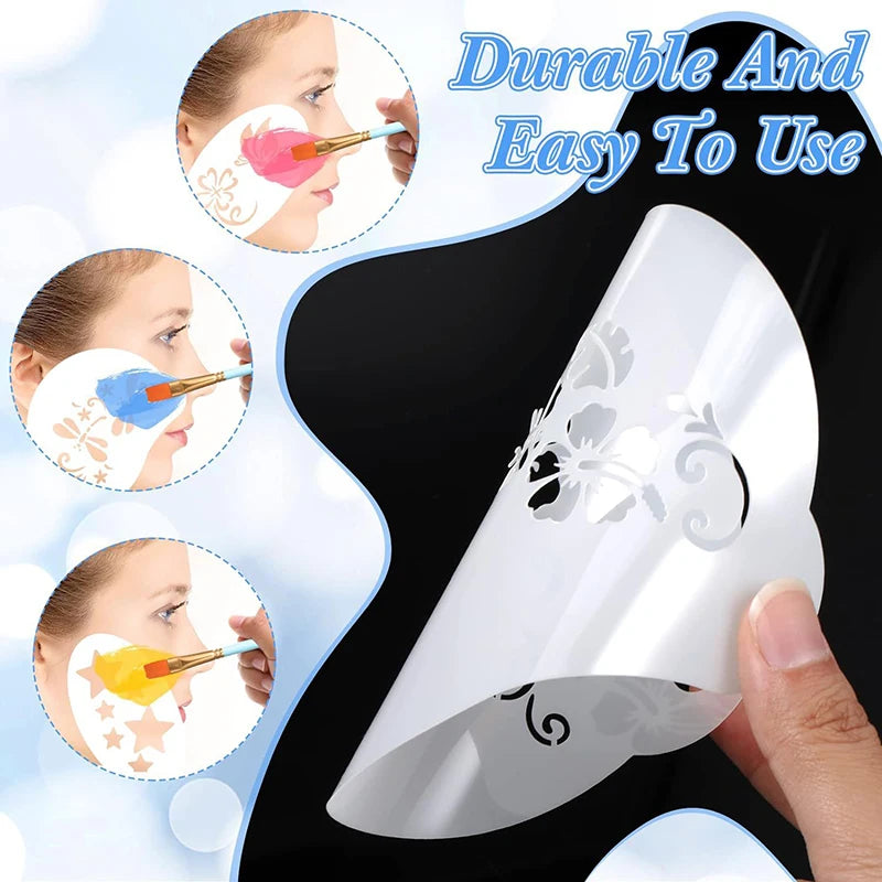 Reusable Face & Body Paint Stencils for Kids' Parties Face Paint Stencils QXL