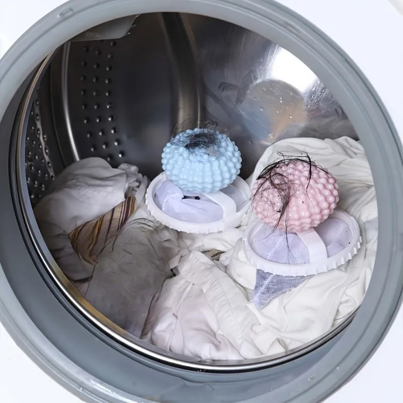 Washing Machine Laundry Ball & Hair Filter Mesh Bag 1-2 Pack Laundry Filter Bag QXL