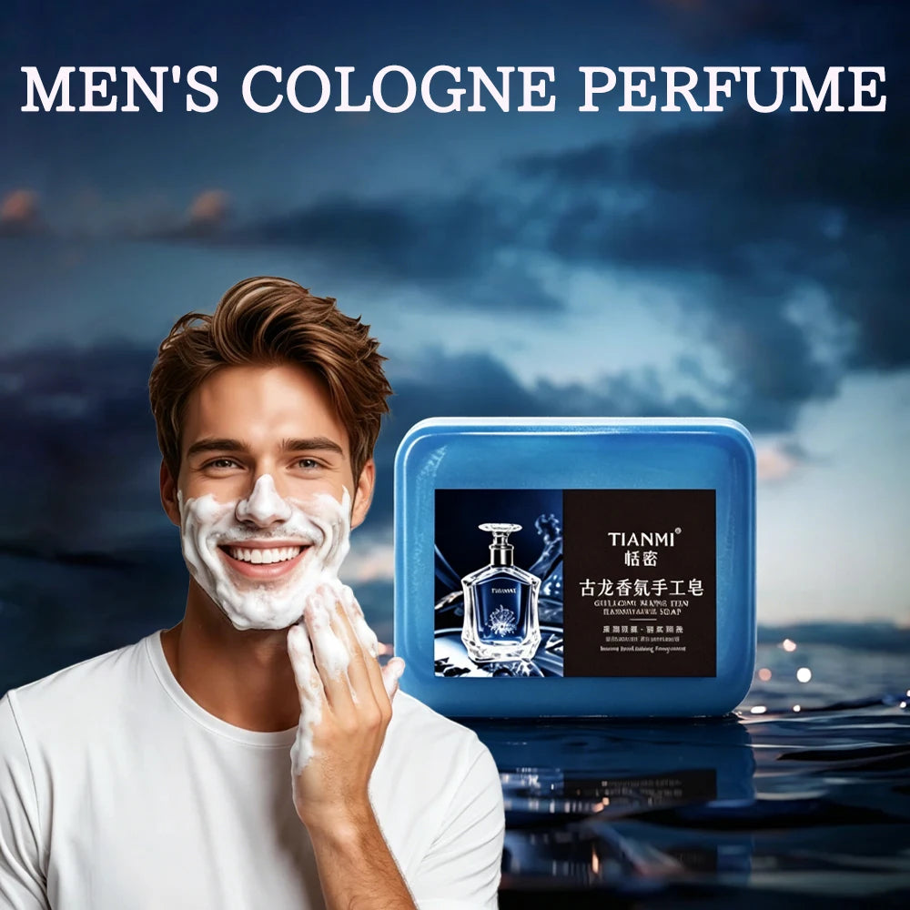 2-Pack Men's Cologne 3-in-1 Bar Soap – Hair, Face & Body Men's Bar Soap QXL