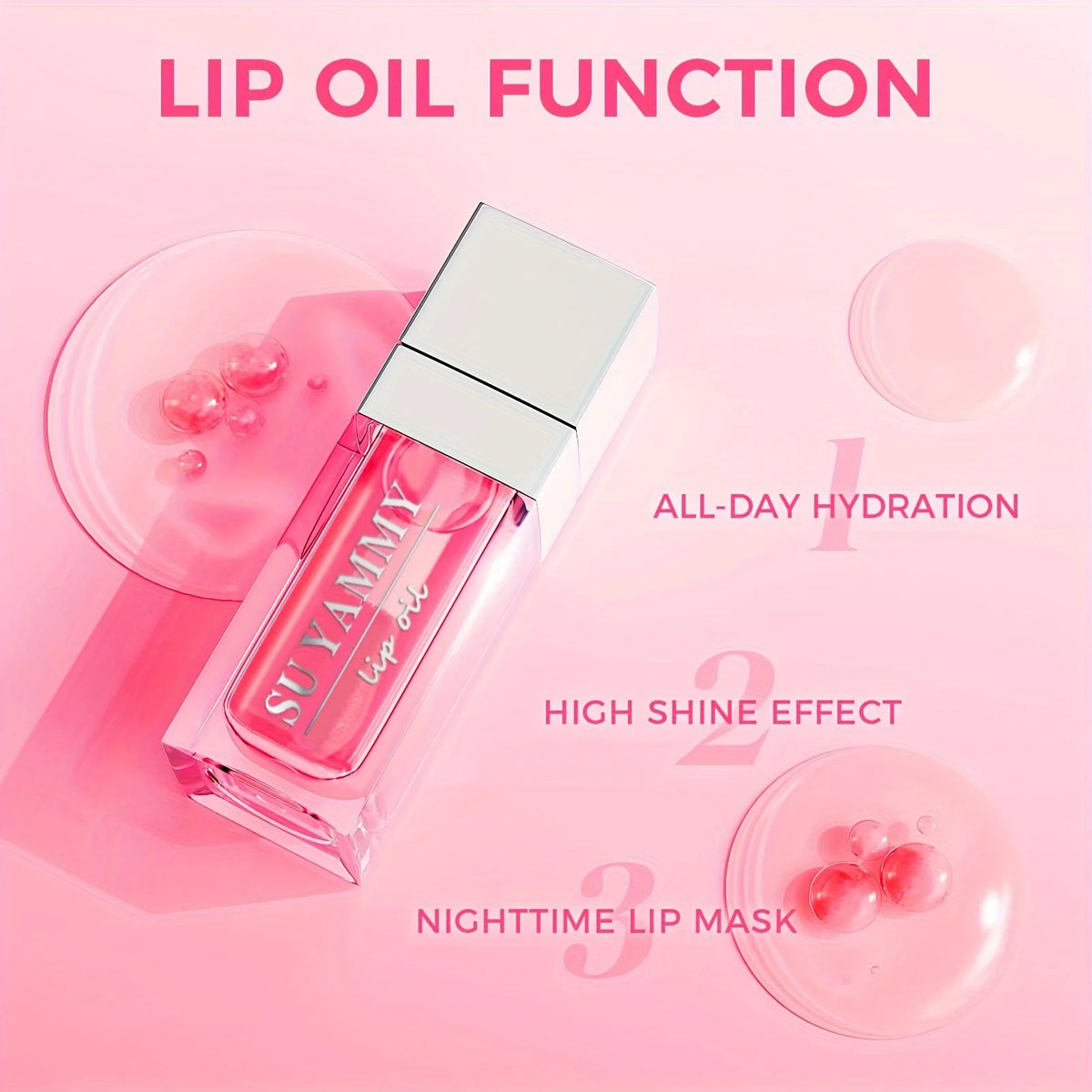 SU YAMMY Hydrating Lip Glow Oil | Tinted Plumping Gloss Tinted Lip Glow Oil QXL