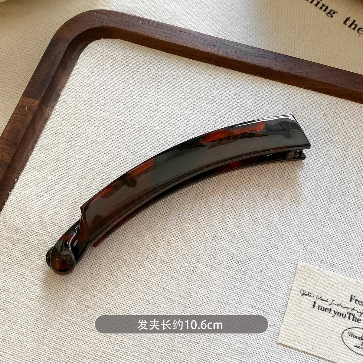 Minimalist Banana Clip | High Ponytail Vertical Hair Clasp Hair Banana Clip QXL Bright tortoiseshell