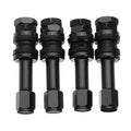4-Pack TR43E Aluminum Tire Valve Stems for Tubeless Rims Tire Valve Stems QXL black