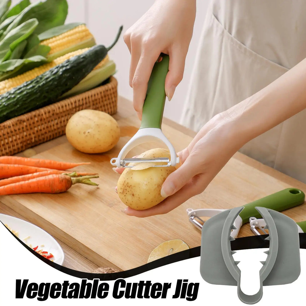 Finger Guard for Mandoline Slicer & Grater | Non-Slip Safety Kitchen Safety Tool QXL
