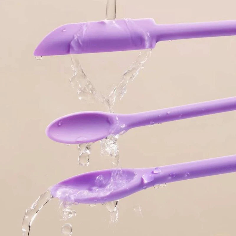 3-Pack Double-Headed Silicone Spatula Set | Cosmetic Scraper Cosmetic Spatula Set QXL