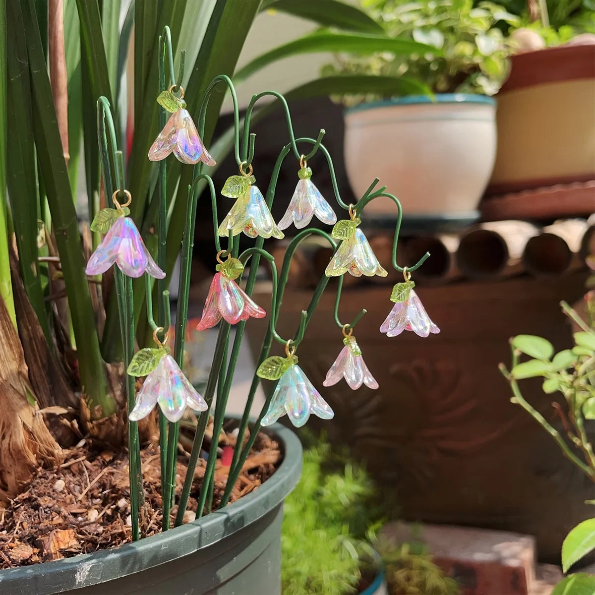10-Pc Miniature Lily of the Valley Garden Decoration Set Garden Decoration Kit QXL