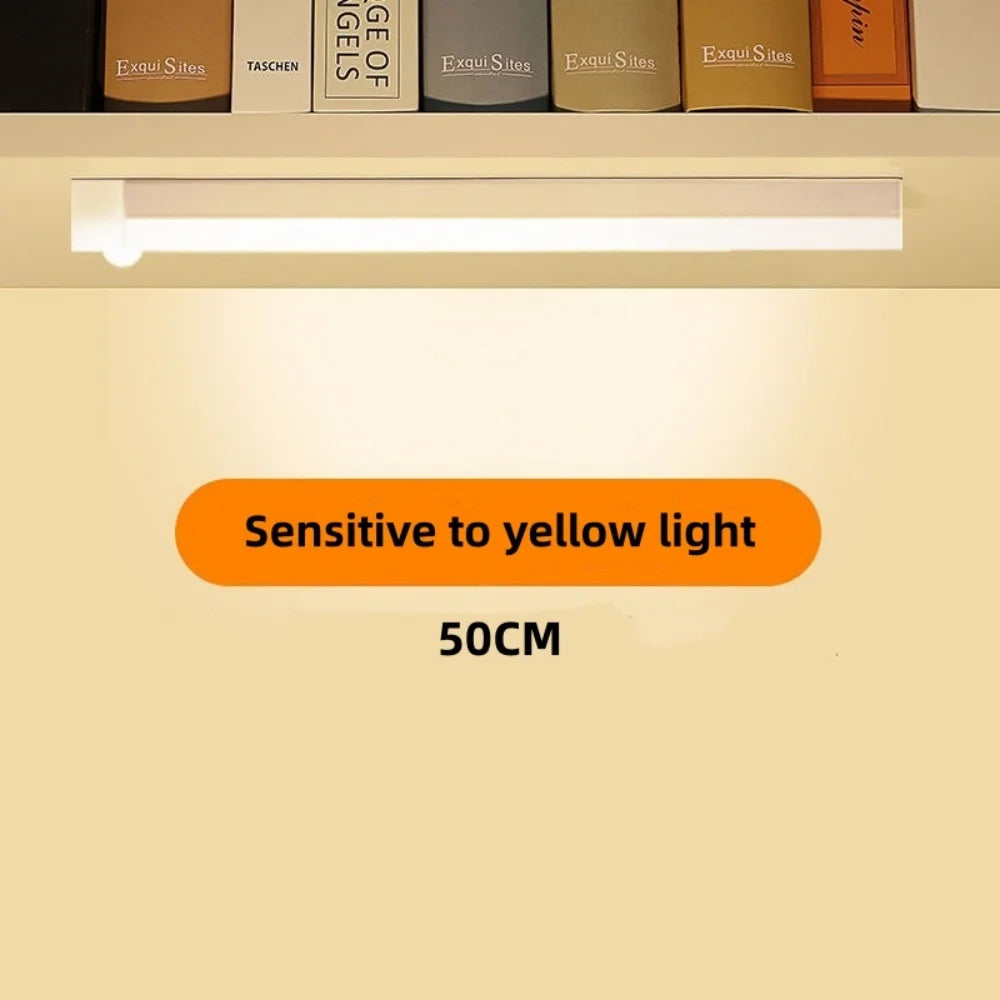 Wireless LED Motion Sensor Night Light Bar 50cm Rechargeable Motion Sensor Night Light QXL YELLOW