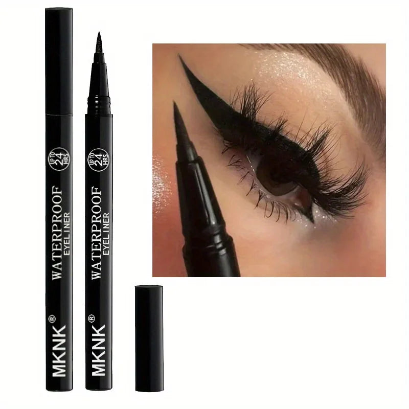10-Pack Waterproof Black Liquid Eyeliner Pens | Long-Lasting Liquid Eyeliner Set QXL