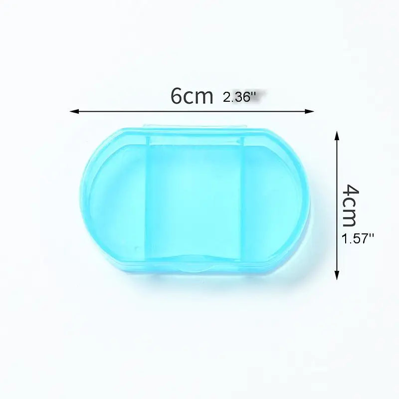 4-Pack Mini BPA-Free Pill Organizer | 2-Compartment Travel Box Pill Organizer Box QXL