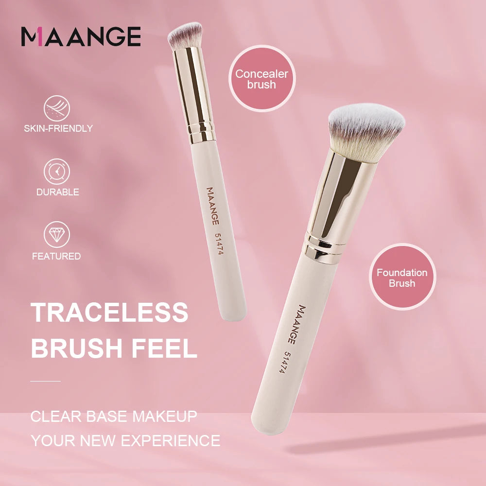 MAANGE 4-Piece Foundation & Concealer Makeup Brush Set Makeup Brush Set QXL
