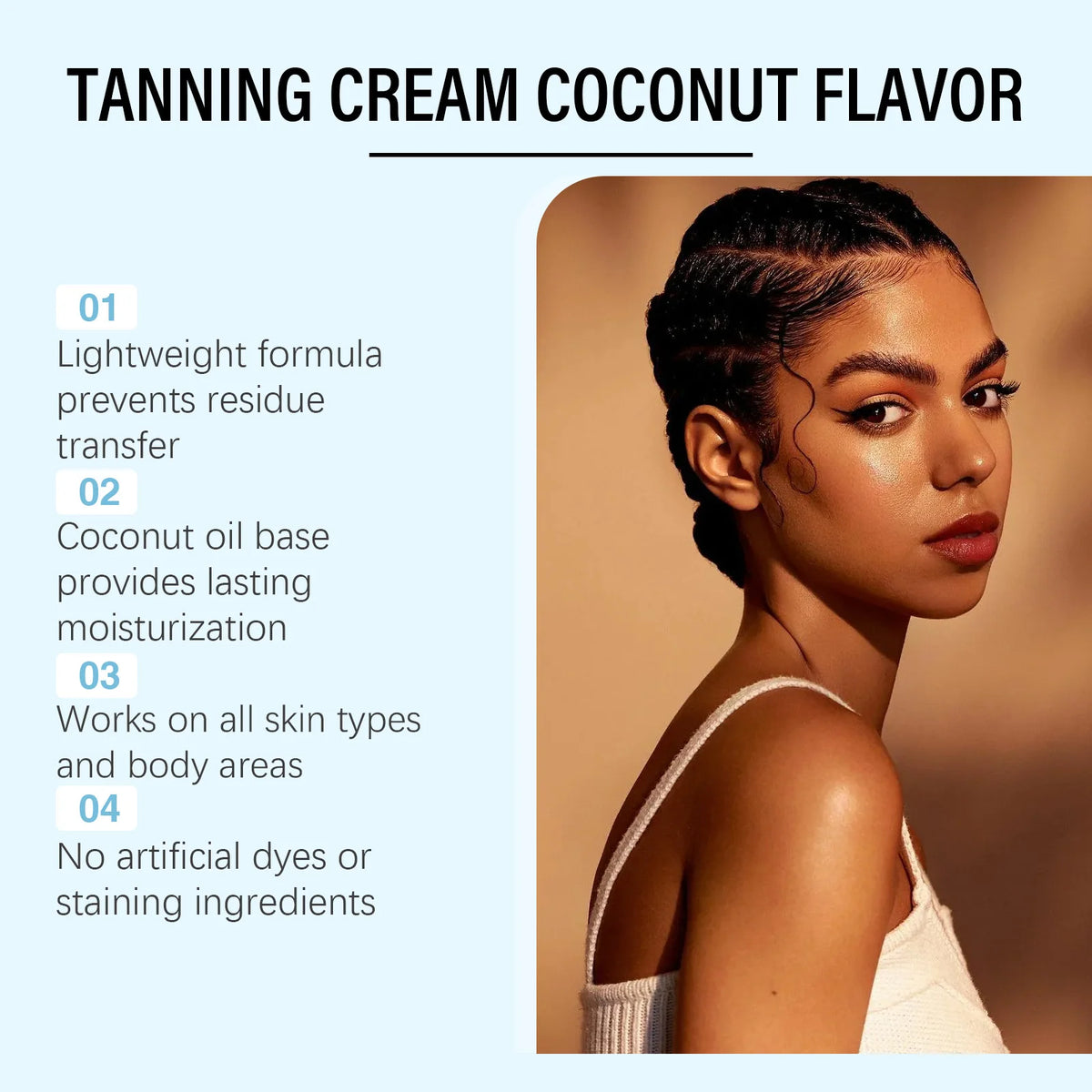 OceAura Coconut Mango Self Tanner Body Lotion | Gradual Bronzer Self Tanning Lotion QXL