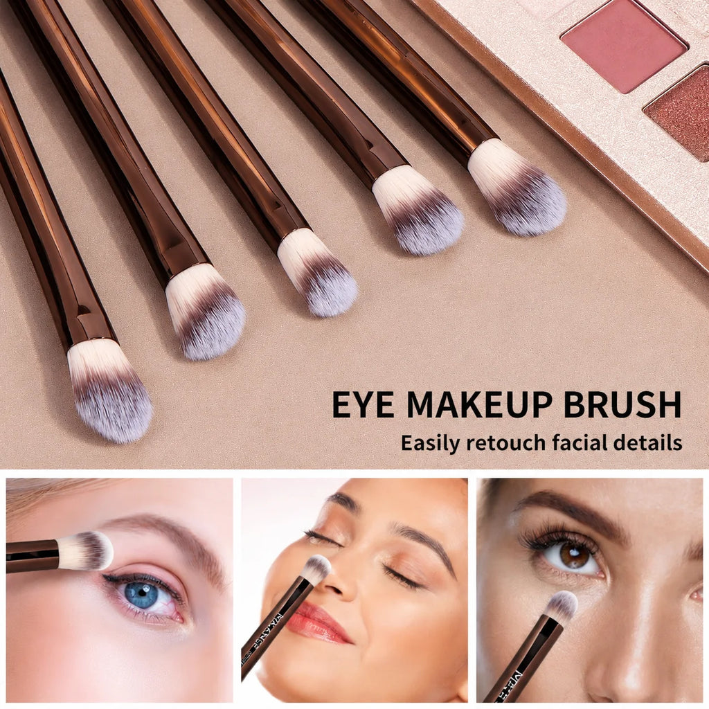 LUXEBLEND 23-Pc Makeup Brush Set | Velvet Bag & Puffs Makeup Brush Set QXL