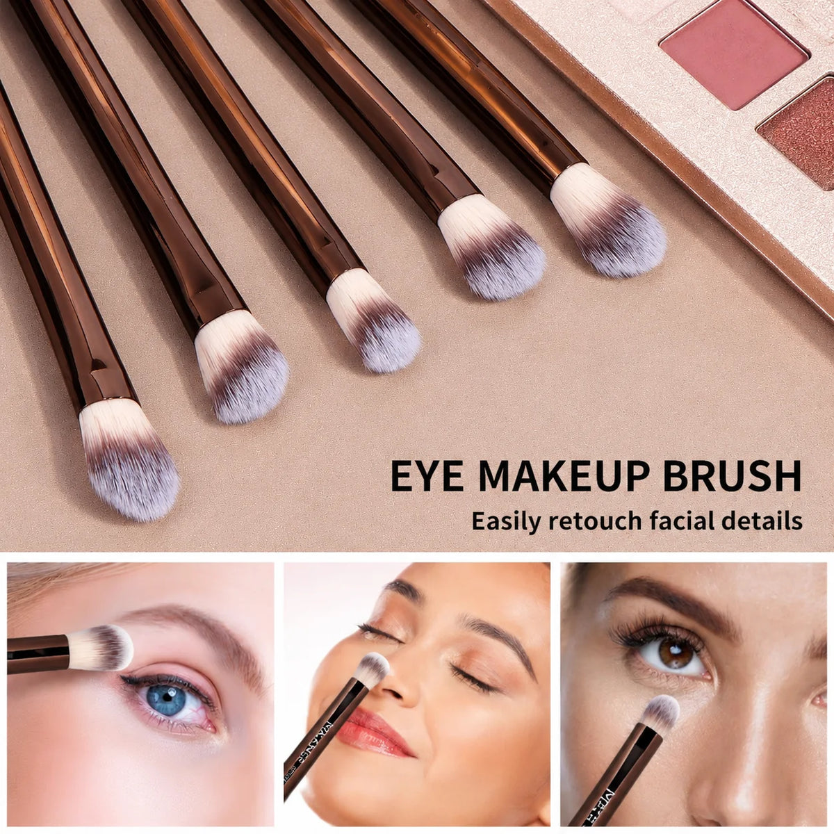 LUXEBLEND 23-Pc Makeup Brush Set | Velvet Bag & Puffs Makeup Brush Set QXL