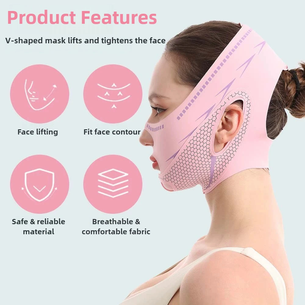 V-Line Face Lifting Bandage | Chin & Cheek Contouring Strap Face Lifting Strap QXL