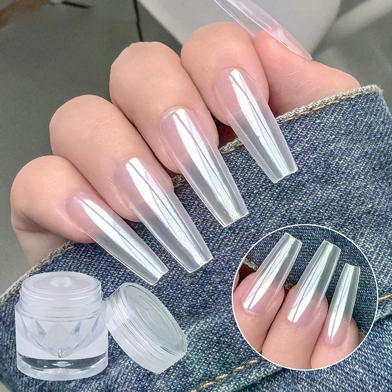 Aurora Chrome Nail Powder Orange Mirror Glitter Pigment | AACAR Chrome Nail Powder QXL