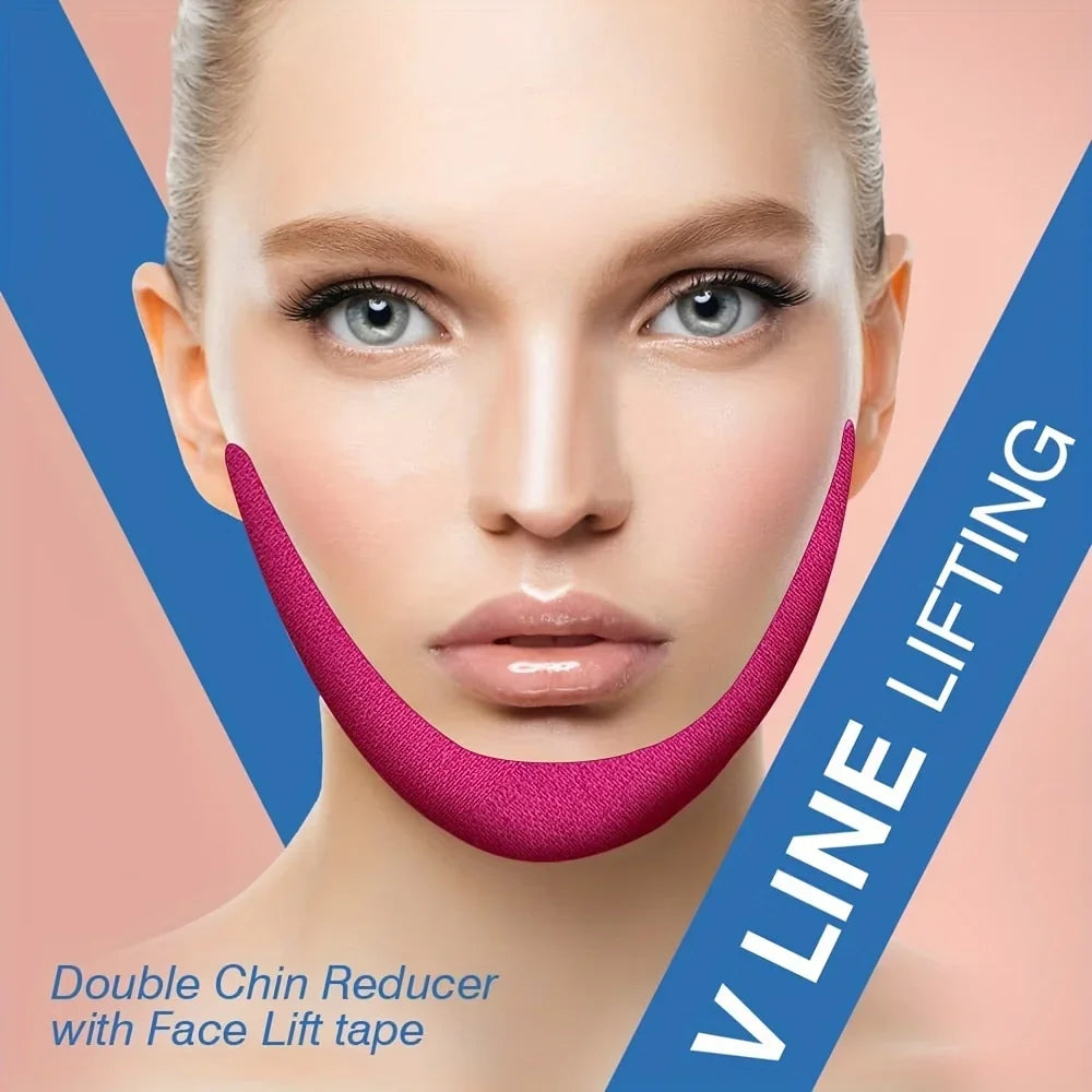 Elastic Face Lift Tape – Reusable V Jawline & Neck Firming Face Lift Tape QXL